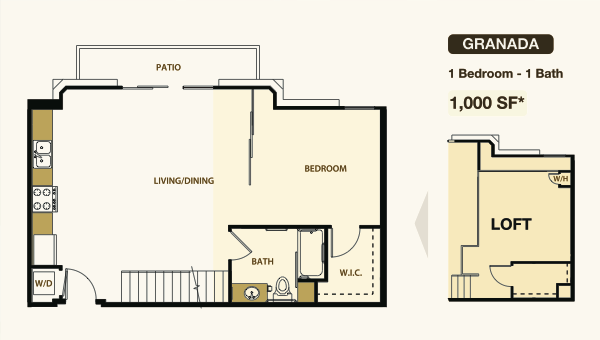 One Bedroom Layout 1B