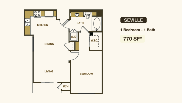 Two Bedroom Layout 2A